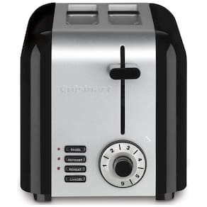 Torradeira Elétrica, Compacta em Inox, 2 Fatias, 110v, CUISINART CPT 320, Preto