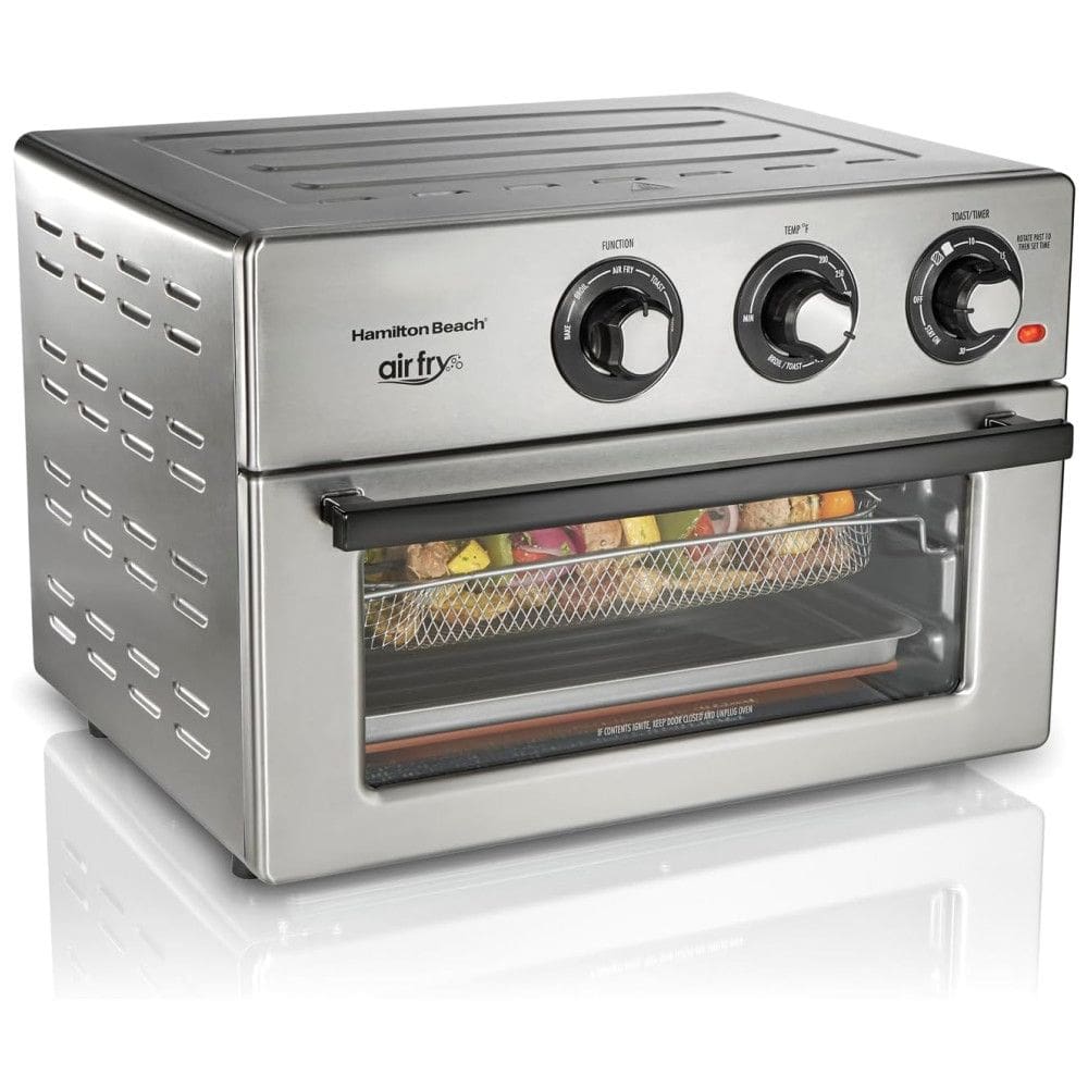 Forno Elétrico de Bancada com Controle de Temperatura e Temporizador, 1800W, Aço Inoxidável, 110v, HAMILTON BEACH 31225, Prateado