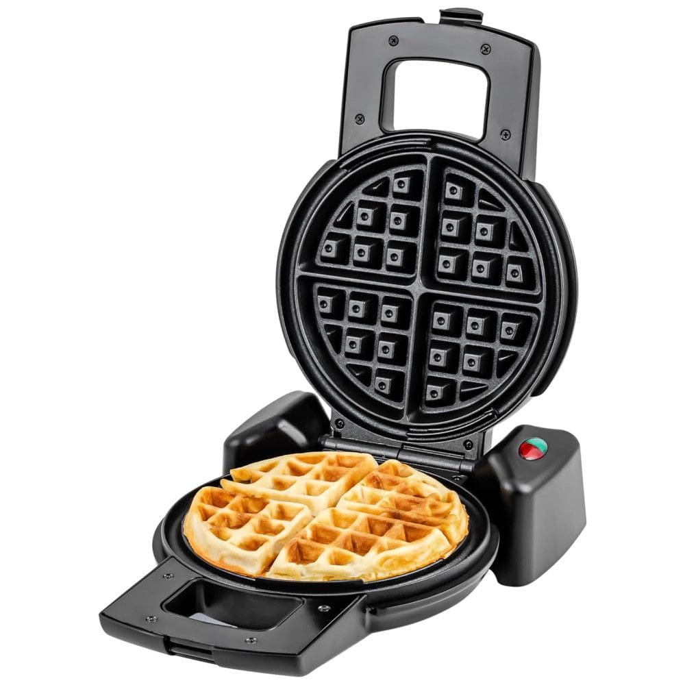 Máquina de Waffle Antiaderente Rotativa com Controle de Temperatura, 1100W, 110v, OVENTE WMF1440BR, Prateado