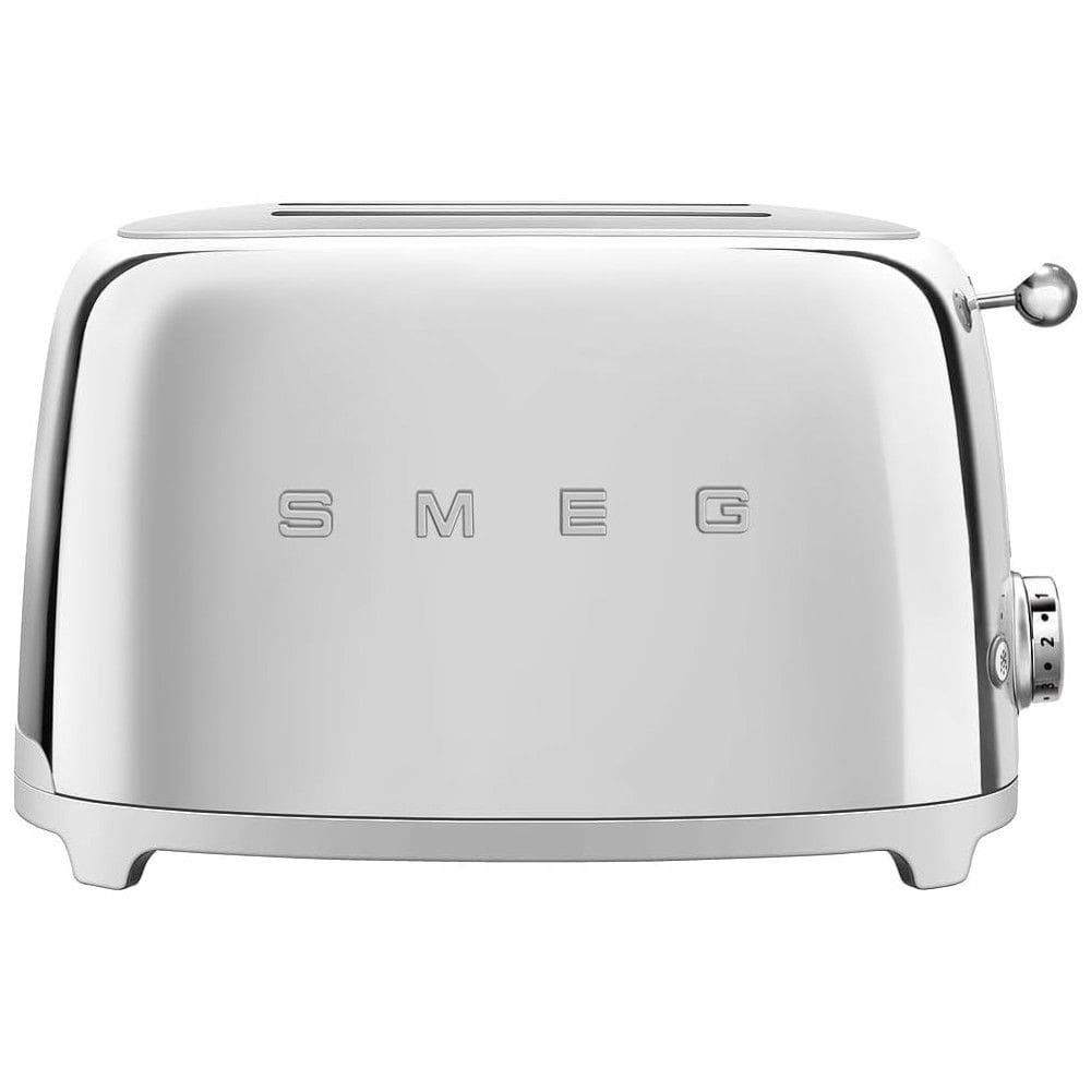 Torradeira Elétrica Retrô 2 Fatias com Função Descongelar, Aço Inoxidável, 110v, SMEG TSF01SSUS, Prateado