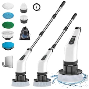 Escova Elétrica 2 em 1 Rotativa 360 sem Fio com 2 Velocidades e 4 Acessórios, Branca, 110v, MGLSDEET ANS 8050, Branco