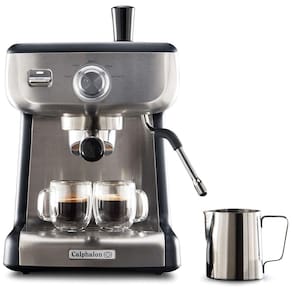 Cafeteira Elétrica iQ Expresso Reservatório 2 L 15 Bar de Pressão, 1250W, Aço Inox, 110v, CALPHALON BVCLECMP1, Prateado