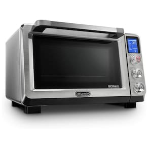 Forno Elétrico Livenza de Bnacada com Convecção e Tela LCD, Aço Inox, 1800W, 110v, DELONGHI EO241150M, Prateado
