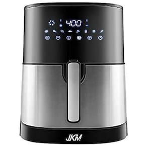 Fritadeira Elétrica AirFryer 5L de Capacidade com Painel de Controle Digital e 8 Predefinições, 1700W, 110v, JKM, Preto