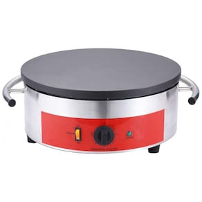 Máquina de Crepe Elétrica antiaderente de Aço inoxidável, 1750W, 110v, KOUWO, Prateado