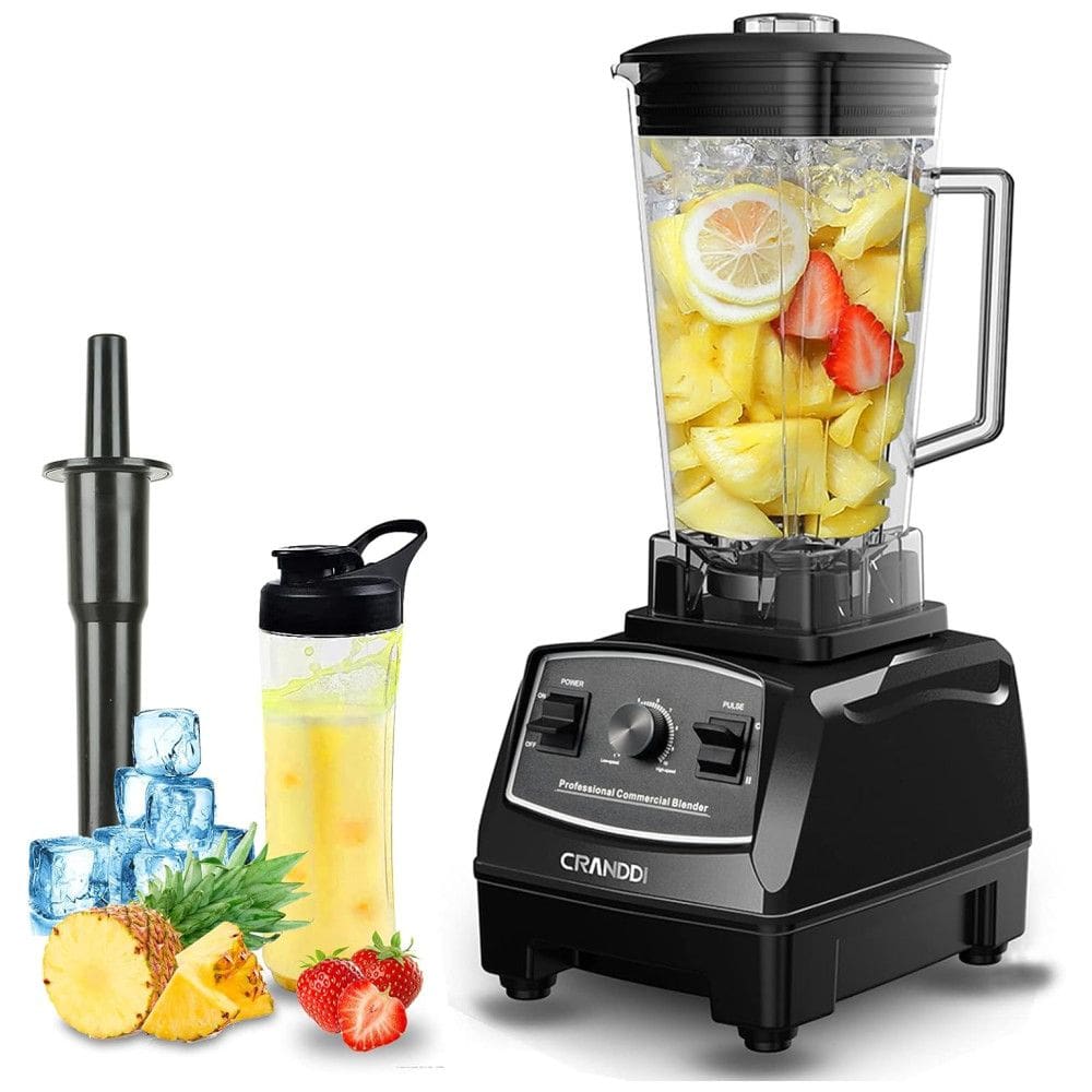 Liquidificador de Bancada Profissional 2L 10 Velocidades, 1500W, 110v, CRANDDI YL 010, Preto