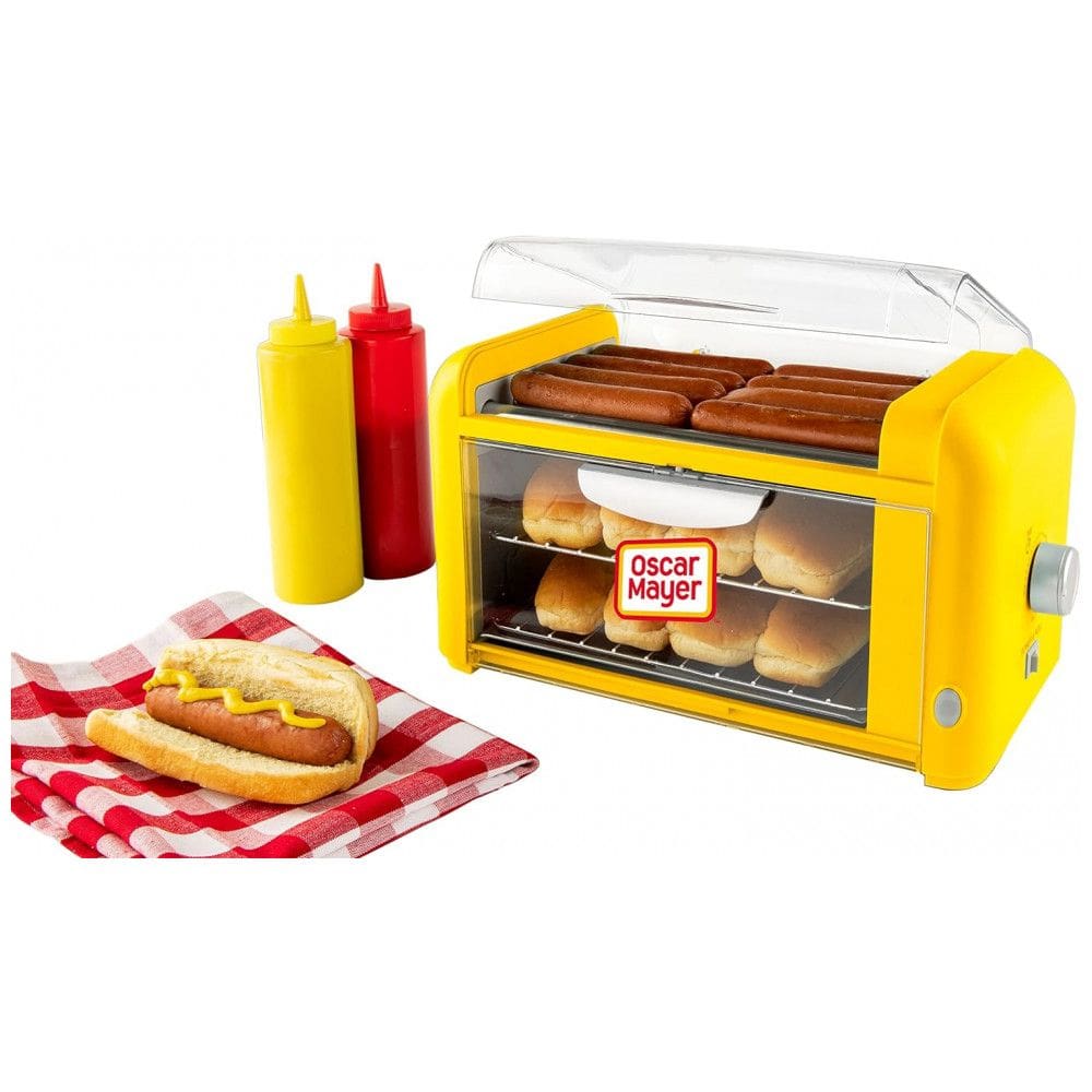 Máquina de Hot Dog até 8un Por Vez em Aço Inoxidável, 110V 1500W, Nostalgia, Amarela
