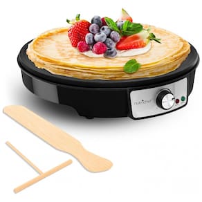 Máquina de Crepe Elétrica antiaderente de Aço inoxidável, 1200W, 110v, NUTRICHEF PCRM12, Rosa