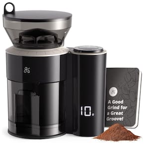 Moedor de Café Elétrico com Tela LED, 110V, Greater Goods, Preto