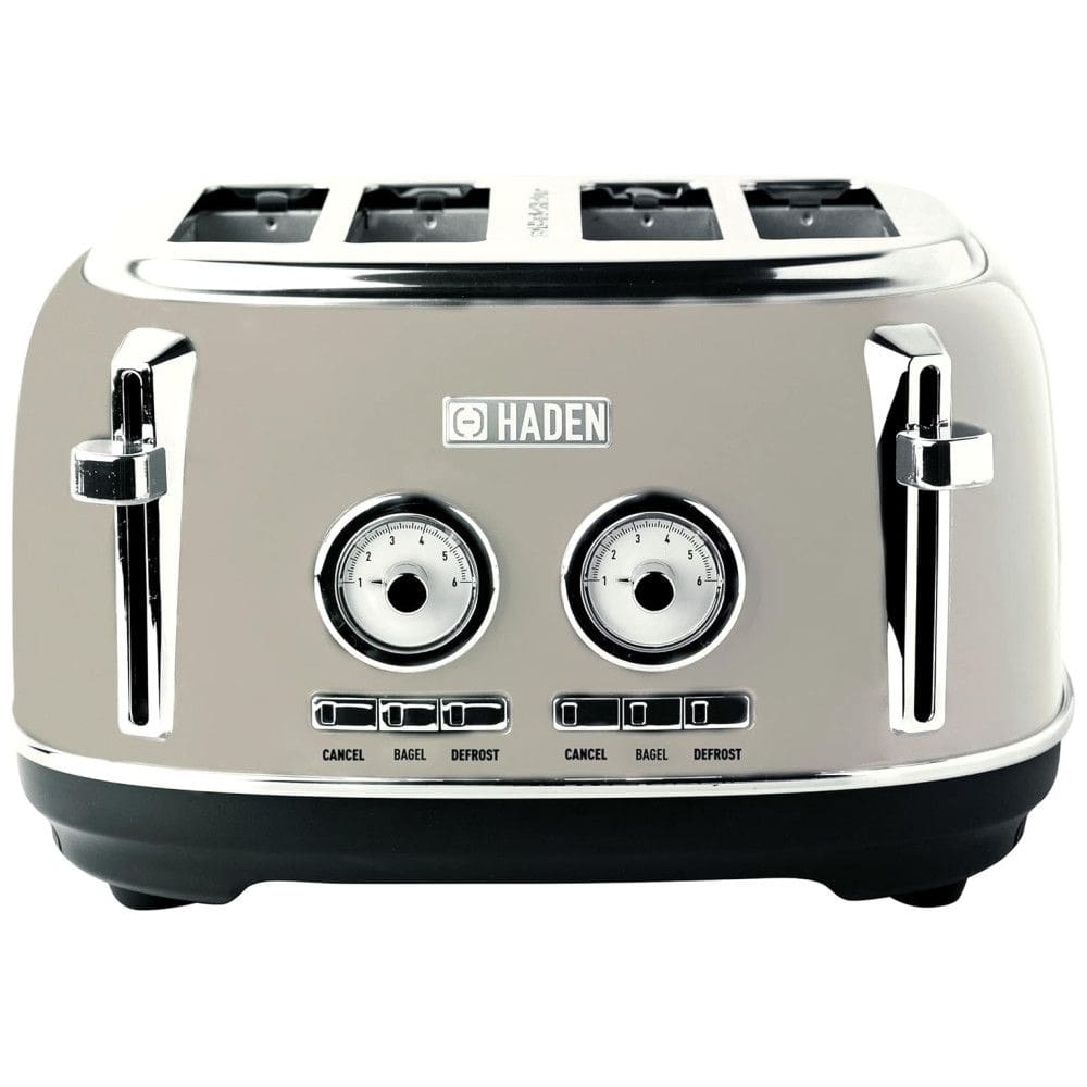 Torradeira Elétrica 4 Fatias com Função Descongelar e Bandejas de Migalhas Removíveis, 110V 1500W, Haden 75039, Cinza