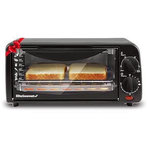 Torradeira de Bancada para 2 fatias com Temporizador de 15 Minutos 110V 650W Elite Gourmet ETO236, Preta