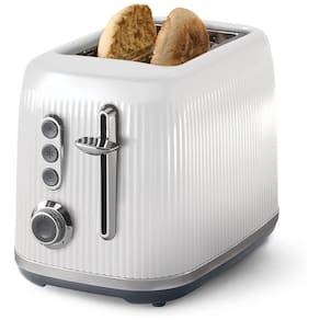 Torradeira Elétrica 2 Fatias com 7 Níveis de Tostagem e Alavanca de Verificação Rápida, 110V 900W, Oster Retro, Branca