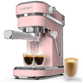 Máquina de Café Expresso com Bocal de Leite, 110V, Laekerrt CMEP01, Rosa