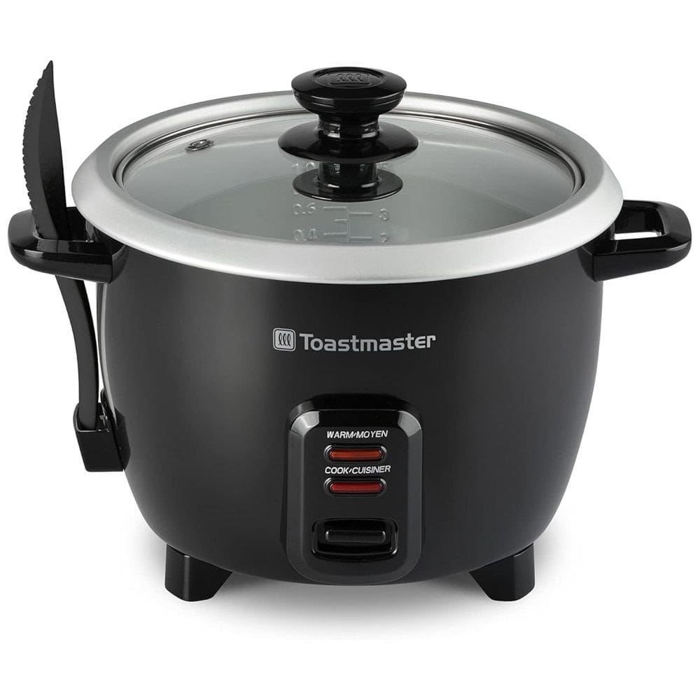 Panela de Arroz Elétrica 2,4L com Tampa de Vidro e Copo Medidor, 400W 110V, Toastmaster TM101RCCN, Preta