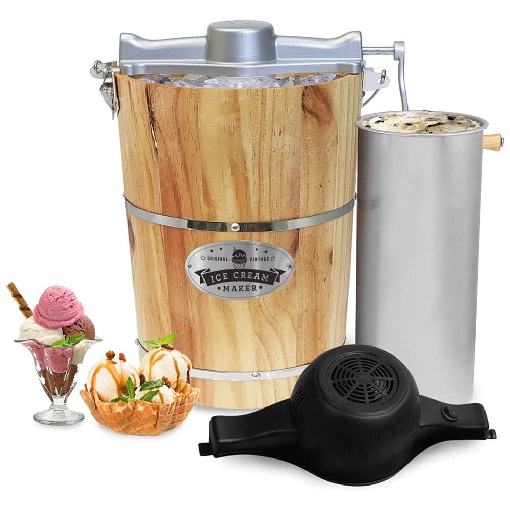 Máquina de Sorvete Capacidade 6L, Elite Gourmet EIM916, Marrom