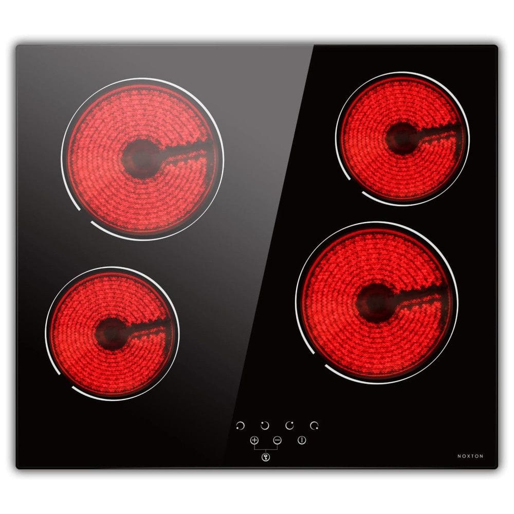Cooktop de cerâmica NOXTON, fogão elétrico embutido de 4 queimadores fogão elétrico com controle de toque temporizador de bloqueio para