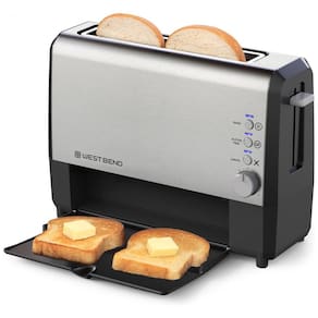 Torradeira Elétrica 2 Fatias com 7 Níveis de Tostagem e Bandeja de Migalhas Removível, 110V 825W, West Bend 77222, Prata