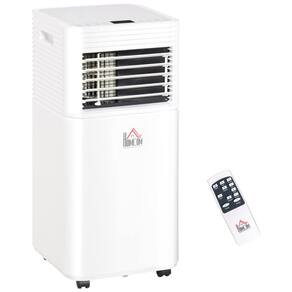 Ar Condicionado Portátil 10.000 BTU com Desumidificador, Ventilação e controle Remoto, HOMCOM, Branco