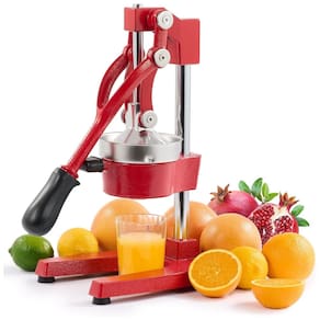 Espremedor de Frutas Manual Profissional, Aço Fundido, CO Z, Vermelho