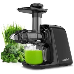 Espremedor de Frutas de Prensa Fria com 3 Modos de Velocidade e Função Reversa, 350W, NXONE, Preto
