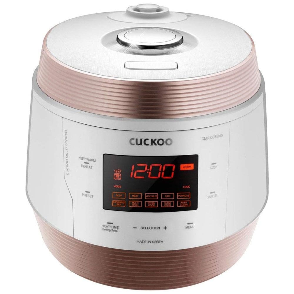 Panela Elétrica Multifuncional 8 em 1, Cozinha arroz, fritura, torradas, vapor, aquecedor, iogurte, sopa, CUCKOO, Rosa claro