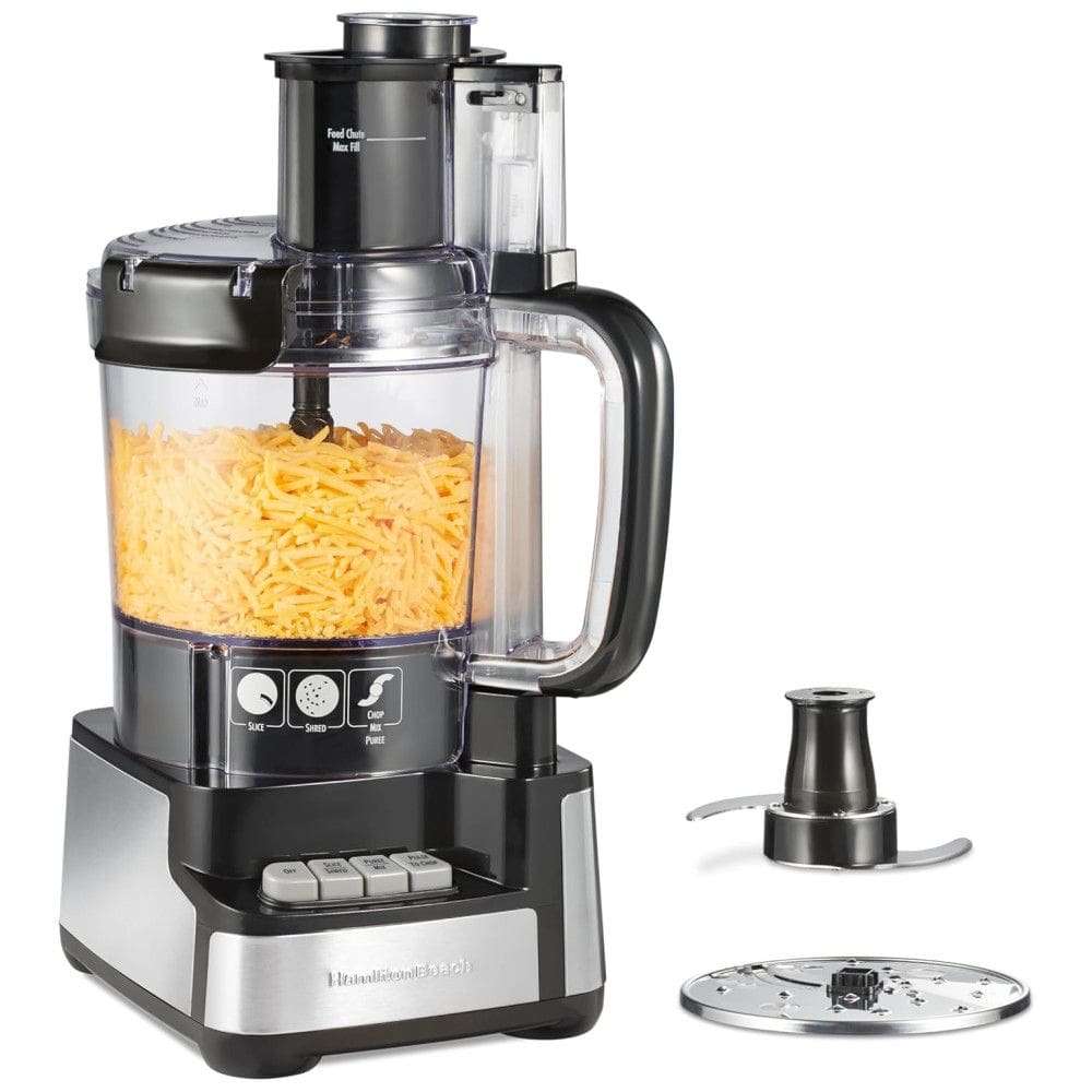 Processador de Alimentos, capacidade de 2,8L, com bocal extra largo, 450W, preto, 110v, HAMILTON BEACH 70725A, Preto