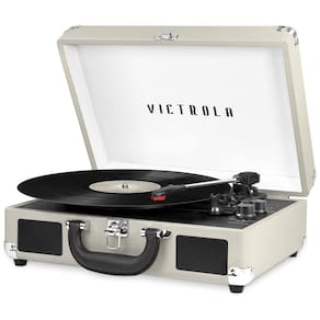 Vitrola Toca Discos 3 Velocidades, sem fio, com USB, 45 RPM, 110v, VICTROLA VSC 550BT LTG, Branco