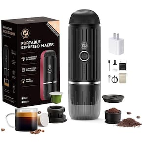 Máquina de Café Portátil 19 Bar com Bateria Recarregável de 7500mAh para Viagens, Acampamento e Casa, 12V 120W, RECAFIMIL, Preta