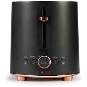 Café Torradeira Elétrica de 2 Fatias com 8 Níveis de Tostagem e Função Bagel, 110v, CAFE C9TMA2S3PD3, Preto