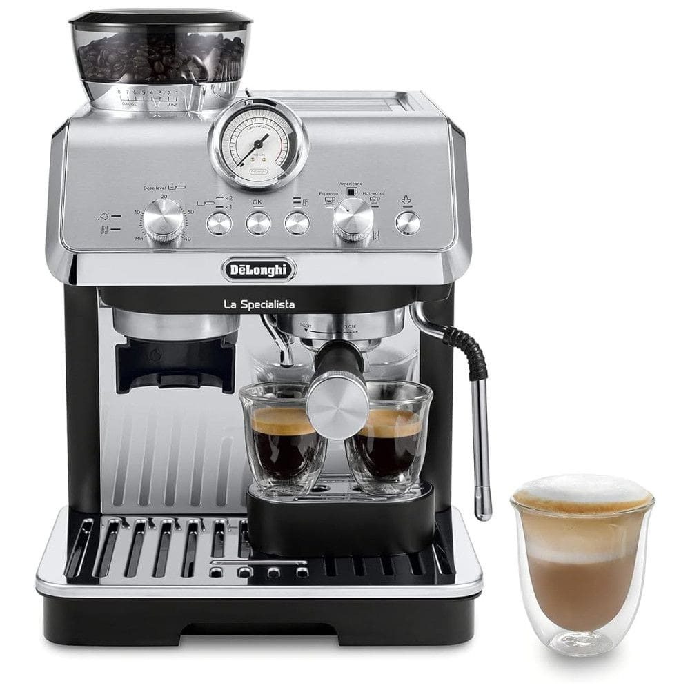 Cafeteira Elétrica Expresso 1L, Aço Inox, 110v, DELONGHI EC9155MB, Prateado