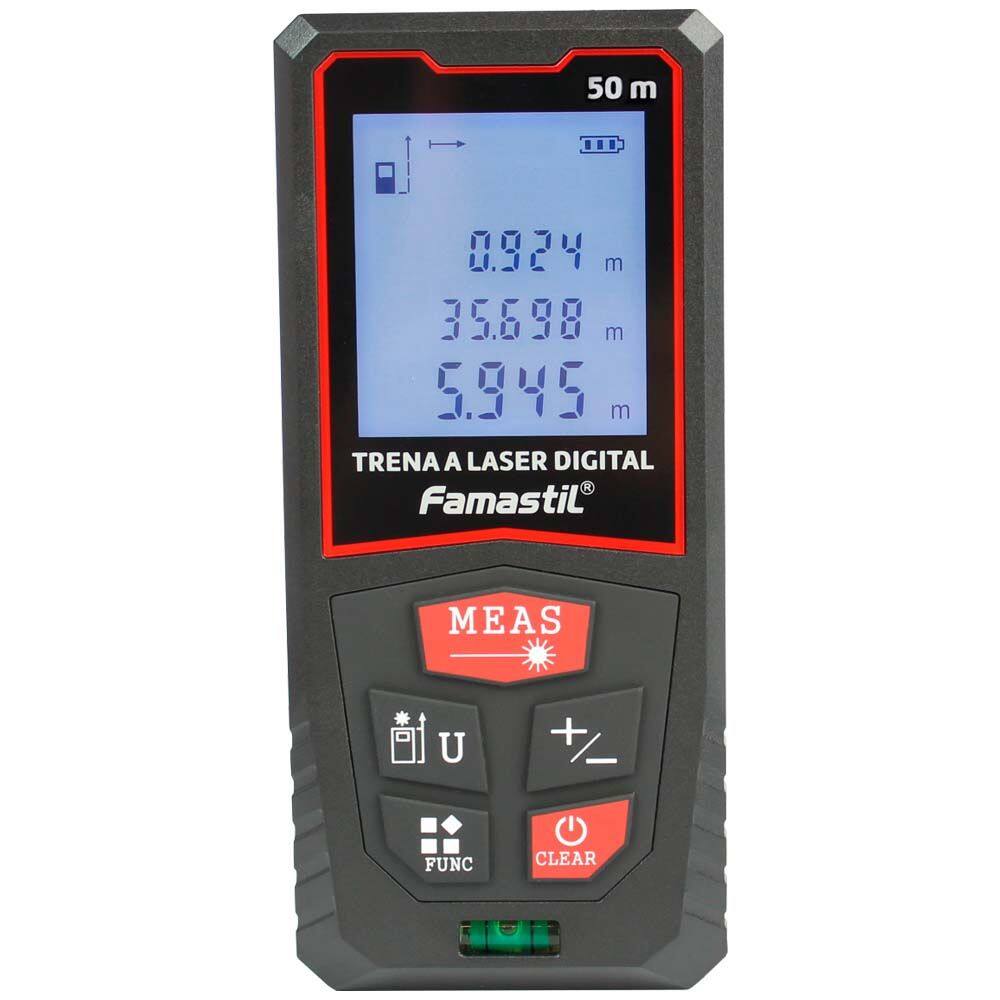 Trena Laser Digital 50M Profissional Com Cordão Famastil