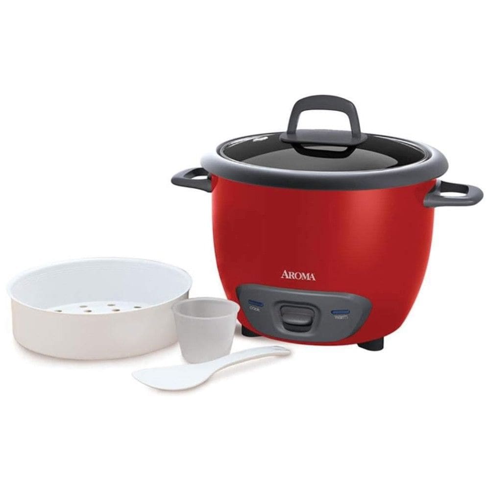 Panela de Arroz Elétrica 3.3L 300W, 110v, AROMA HOUSEWARES ARC 747 1NGR, Vermelho