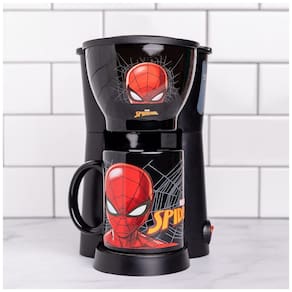 Máquina de Café com Tema Marvel Homem-Aranha, Incluí 1 Caneca de 350mL, 110V 800W, Uncanny Brands, Preta