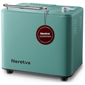 Neretva Máquina de Fazer Pão Automática 20 em 1 até 1 kg, Aço Inoxidável, Verde