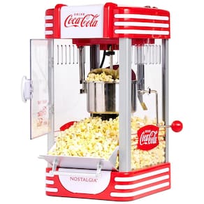 Retrô Pipoqueira Elétrica de Bancada 1.9kg em Aço Inoxidável, 110v, NOSTALGIA Coca Cola, Vermelho