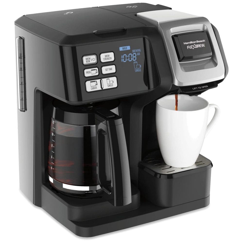 Cafeteira Elétrica Programável com Tela LCD e Painel de Controle, 110v, HAMILTON BEACH 49976, Preto