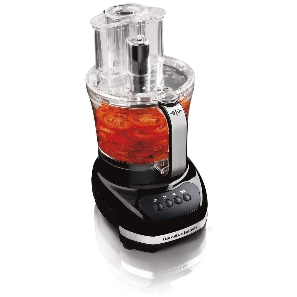 Processador de Alimentos Compacto 2.8L Aço Inox, 500W, 110v, HAMILTON BEACH 70580, Preto