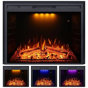 Lareira Elétrica de Embutir A69x92L com Controle Remoto e Proteção contra Superaquecimento, 1500W, 110v, VALUXHOME Houselux 36, Preto