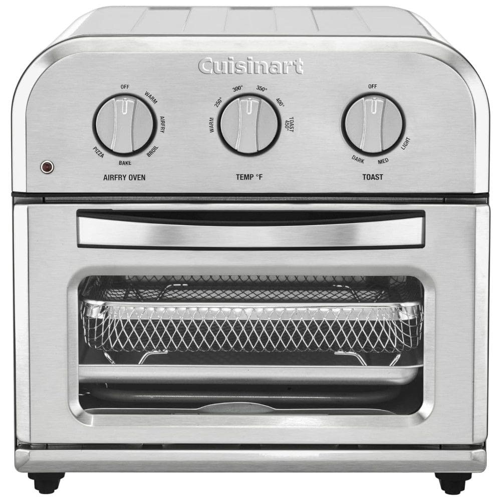 Forno Elétrico Compacto de Bancada 6 em 1 com Função Air Fryer, Temporizador, Cesta, Assadeira e Bandeja Coletora 110V 1800W, Cuisinart,