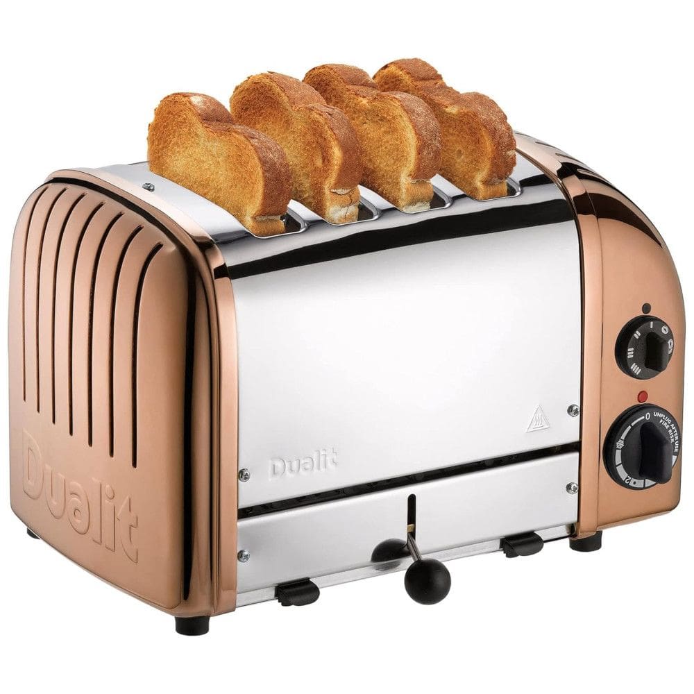 Torradeira Elétrica 4 Fatias com 3 Níveis de Tostagem, 110v, DUALIT 47440, Dourado