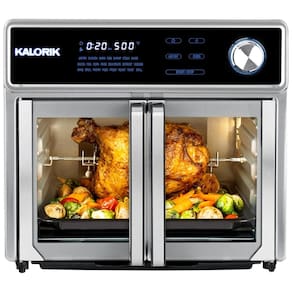 Forno Elétrico de Bancada AirFryer, 25L de Capacidade com 22 Funções e 11 Acessórios, 1700W, 110v, KALORIK AFO 47631 SS2, Prateado