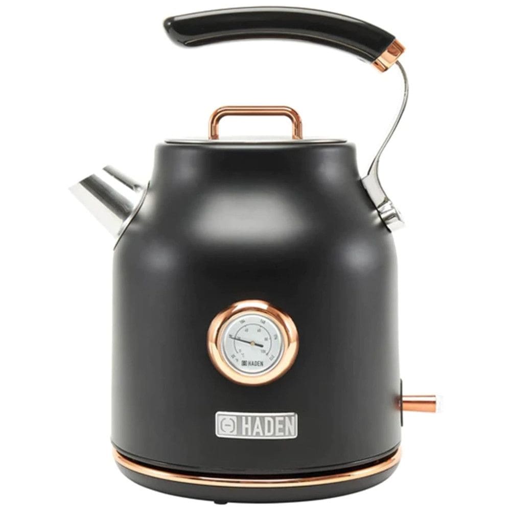 Chaleira Elétrica 1.7L em Aço Inoxidável com Desligamento Automático e Termômetro Embutido, 1500W, 110v, HADEN, Preto