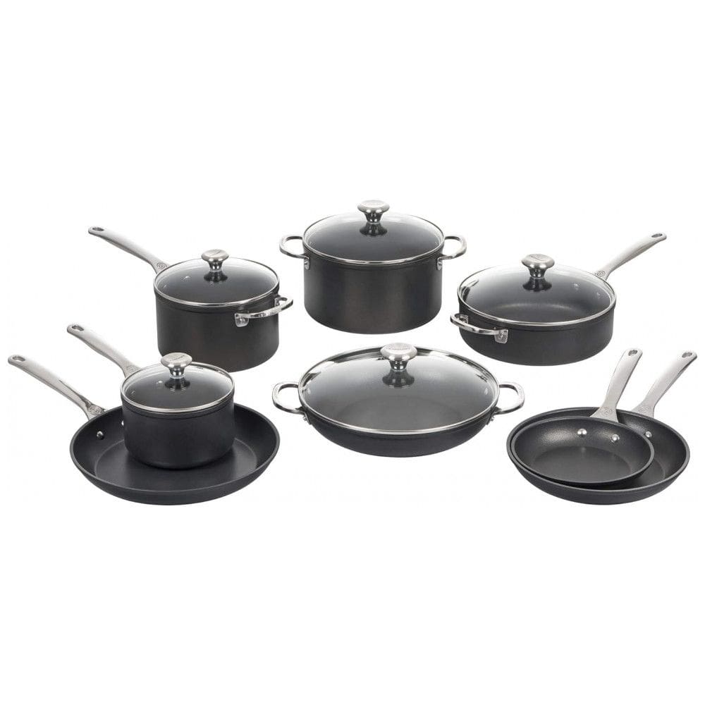 Conjunto de Panelas e Frigideiras Antiaderentes, 13 Peças, LE CREUSET TNSP0013, Preto