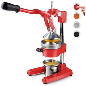 Espremedor de Frutas Profissional Manual Eurolux em Aço Inoxidável, Vermelho
