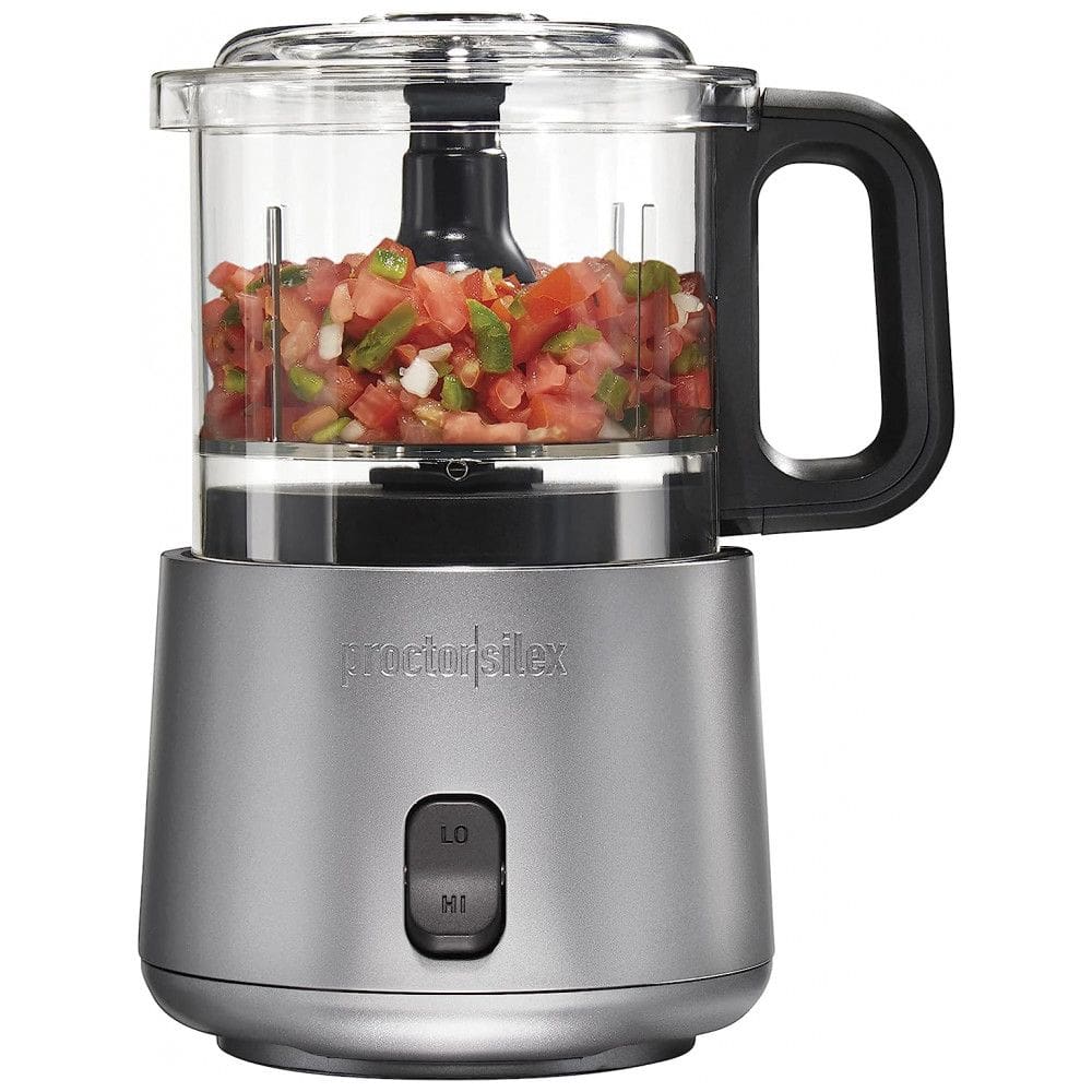 Mini Processador de Alimentos 3 Xícaras com 2 Velocidades 350 W, 110v, PROCTOR SILEX 72870, Cinza