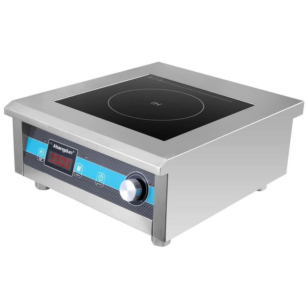 Cooktop de Indução Portátil Ideal para Restaurantes 5000W, Aço Inoxidável, 220v, ABANGDUN E 50KT, Prateado