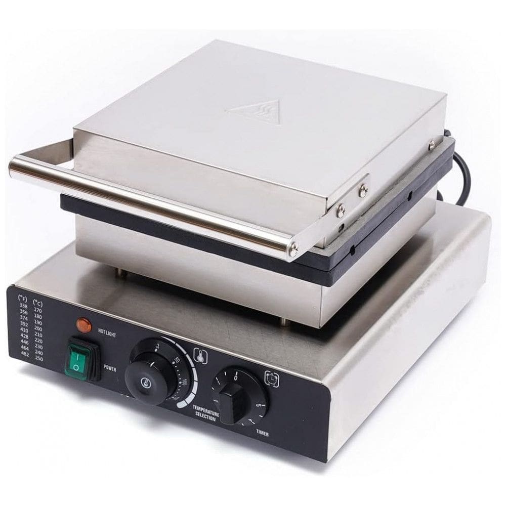 Máquina de Waffle Profissional em Aço Inoxidável, 110V, LYNICESHOP, Prata