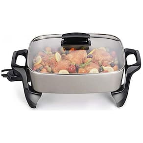 Panela Elétrica Multifuncional Antiaderente de Cerâmica, 110V 1500W, Nozaya, Cinza