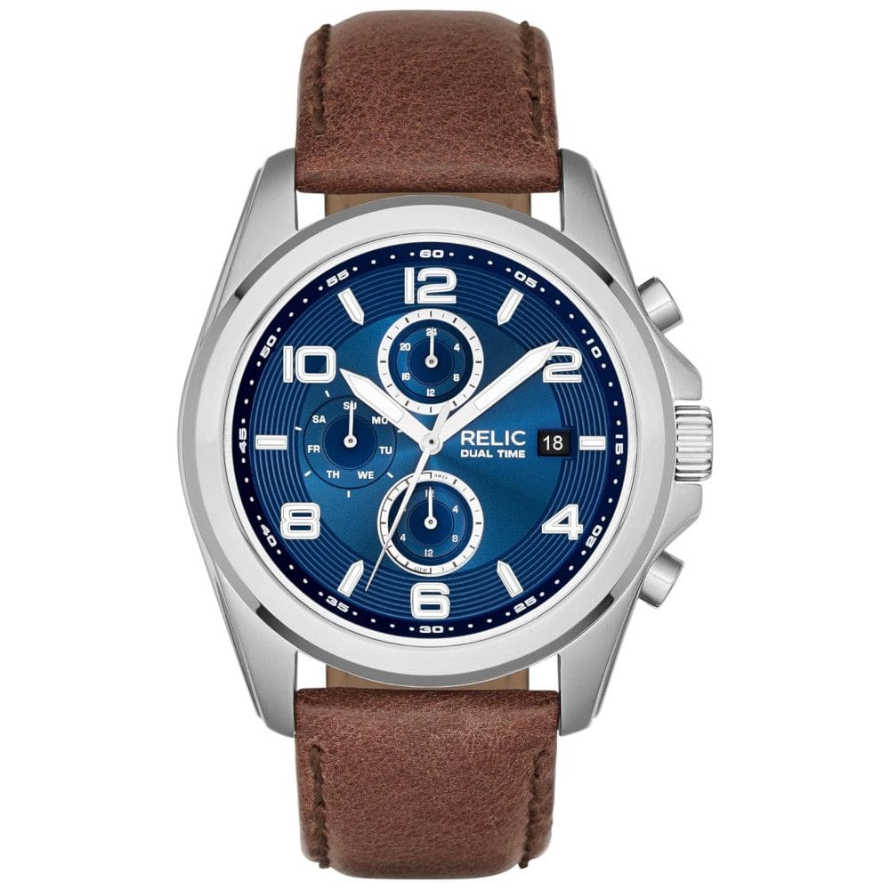 Relógio Masculino Analógico Quartzo de Couro, RELIC BY FOSSIL ZR15794, Marrom