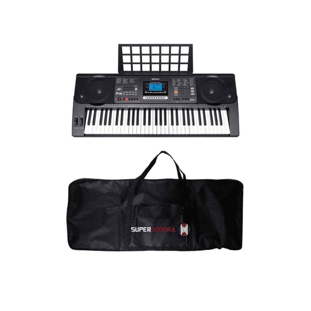 Teclado Musical Waldman CTT-800 Preto + Capa Teclado